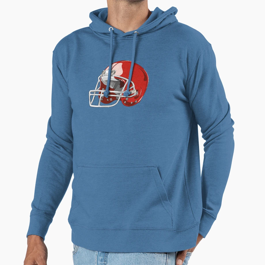 Football Helmet Hoodie - Graphic Print Men Women - T-Shirt, Sweatshirt, Hoodie