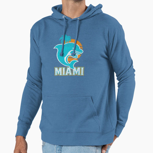 Dolphin Bold Football Fan Art Hoodie - Aesthetic Graphic Unisex - T-Shirt, Sweatshirt, Hoodie