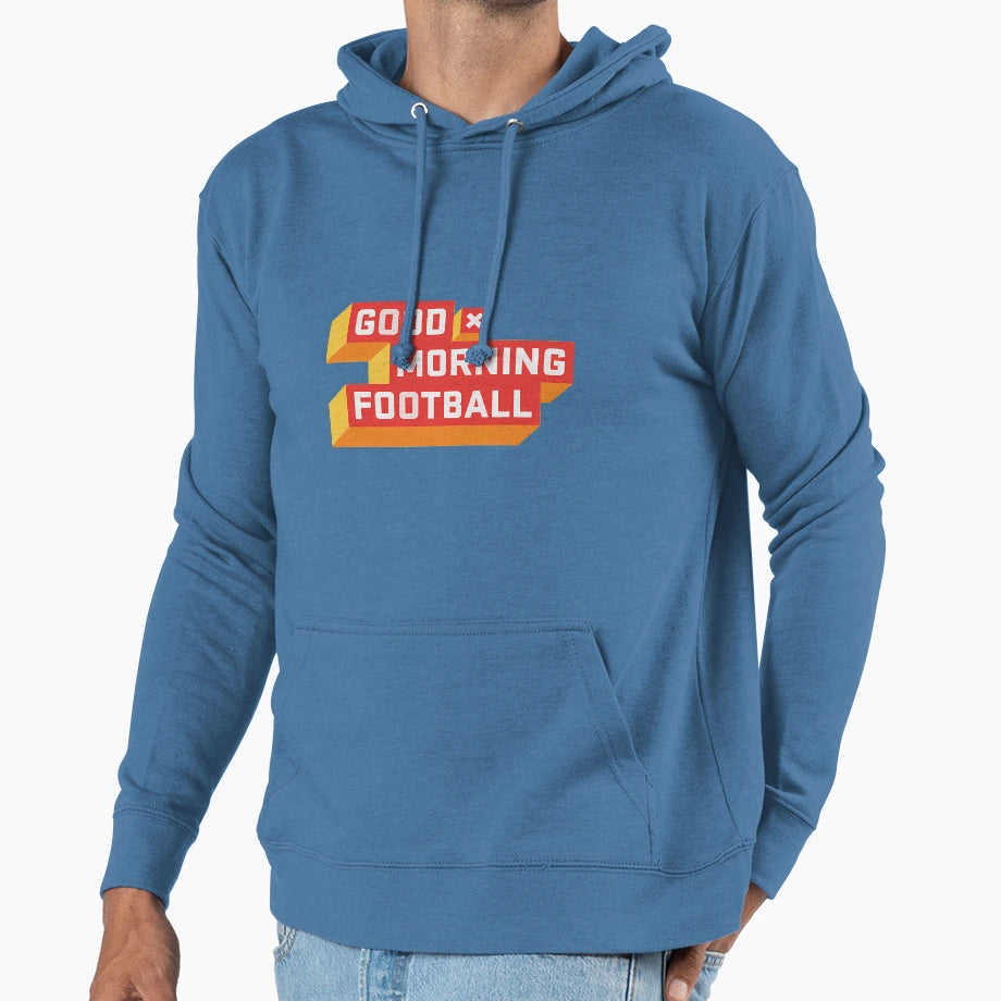 Angry Runs Good Morning Football Hoodie - Minimalist Print Men Women - T-Shirt, Sweatshirt, Hoodie