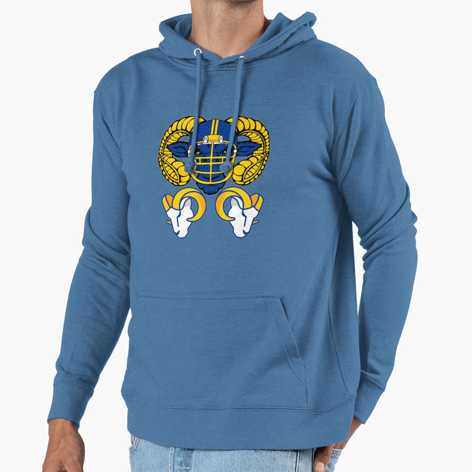 Rams Head Hoodie - Graphic Print Men Women - T-Shirt, Sweatshirt, Hoodie