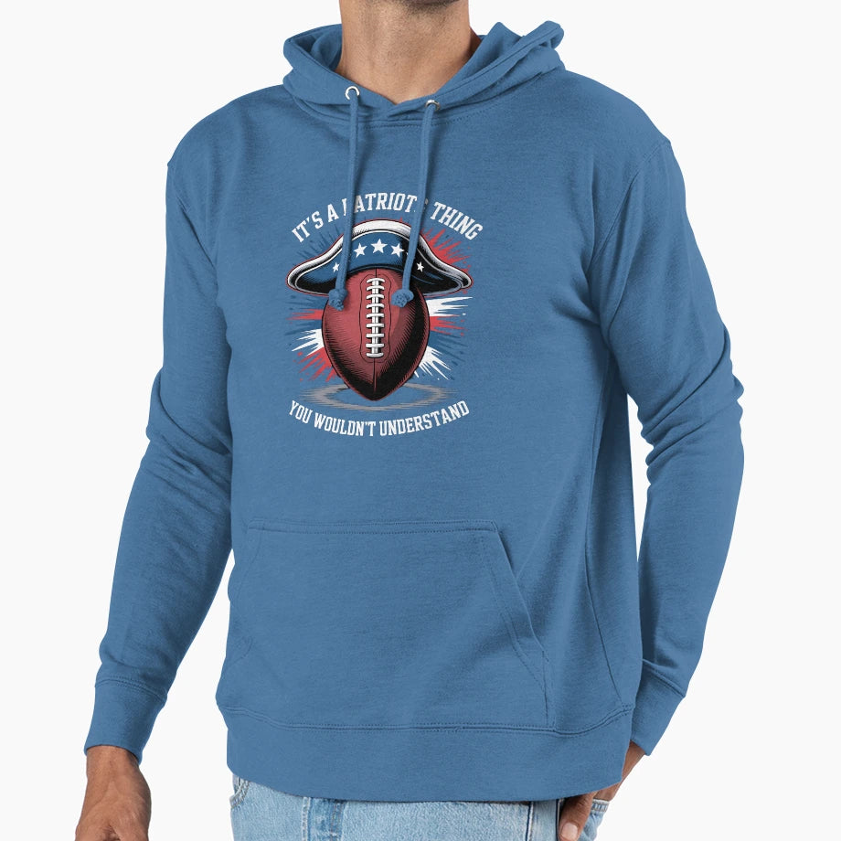 Football Lovers Support Us Patriotic Hoodie - Streetwear Style Unisex - T-Shirt, Sweatshirt, Hoodie