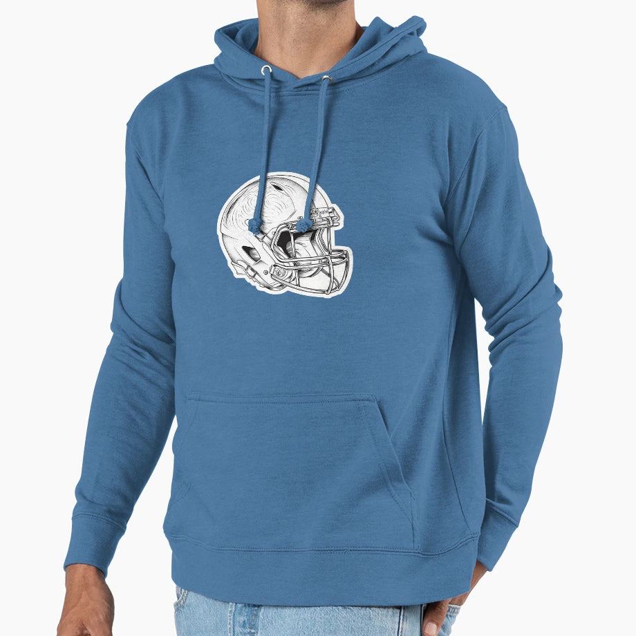 Football Helmet Hoodie - Aesthetic Graphic Unisex - T-Shirt, Sweatshirt, Hoodie