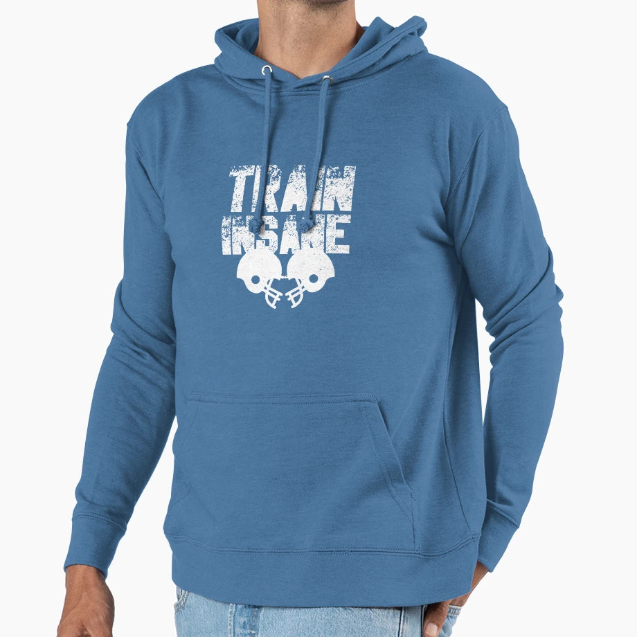 Football Train Insane Hoodie - Aesthetic Graphic for Adults - T-Shirt, Sweatshirt, Hoodie