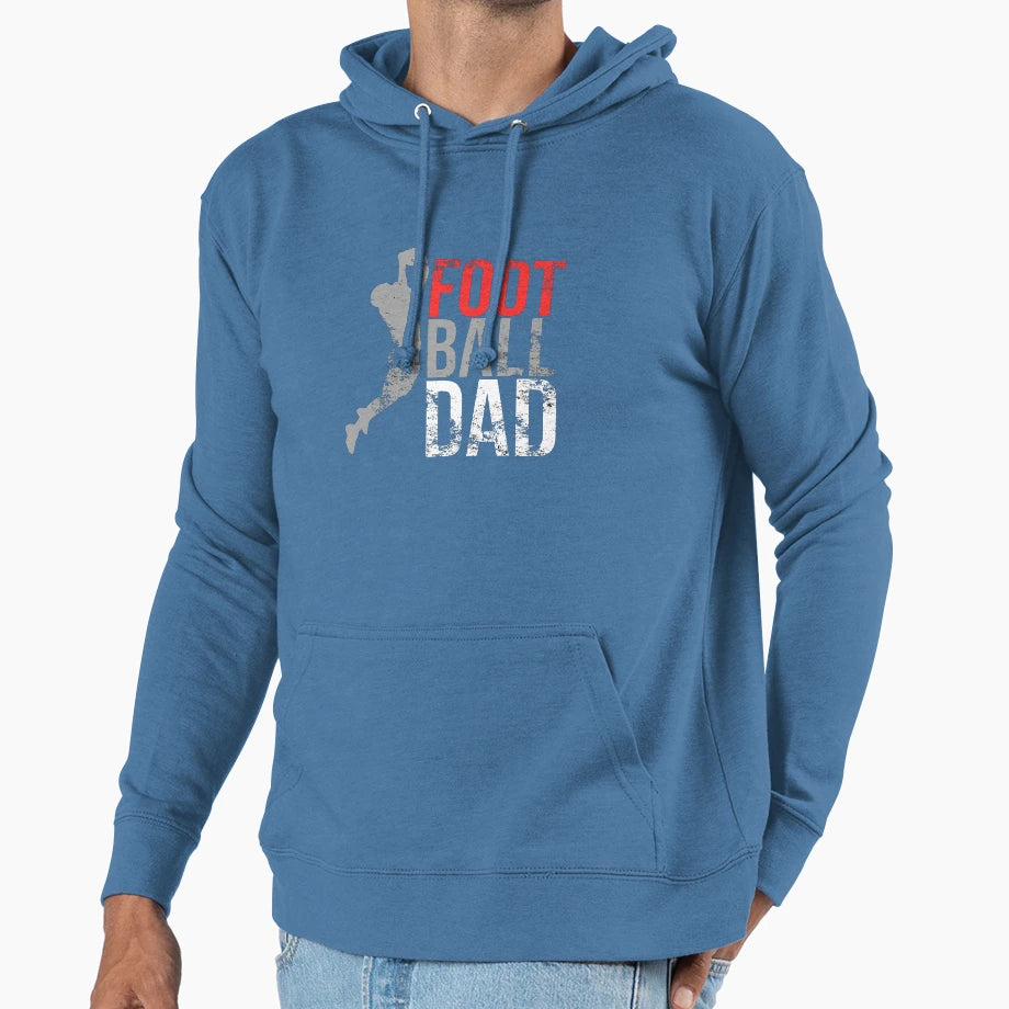 Football Dad Hoodie - Trendy Graphic Unisex - T-Shirt, Sweatshirt, Hoodie