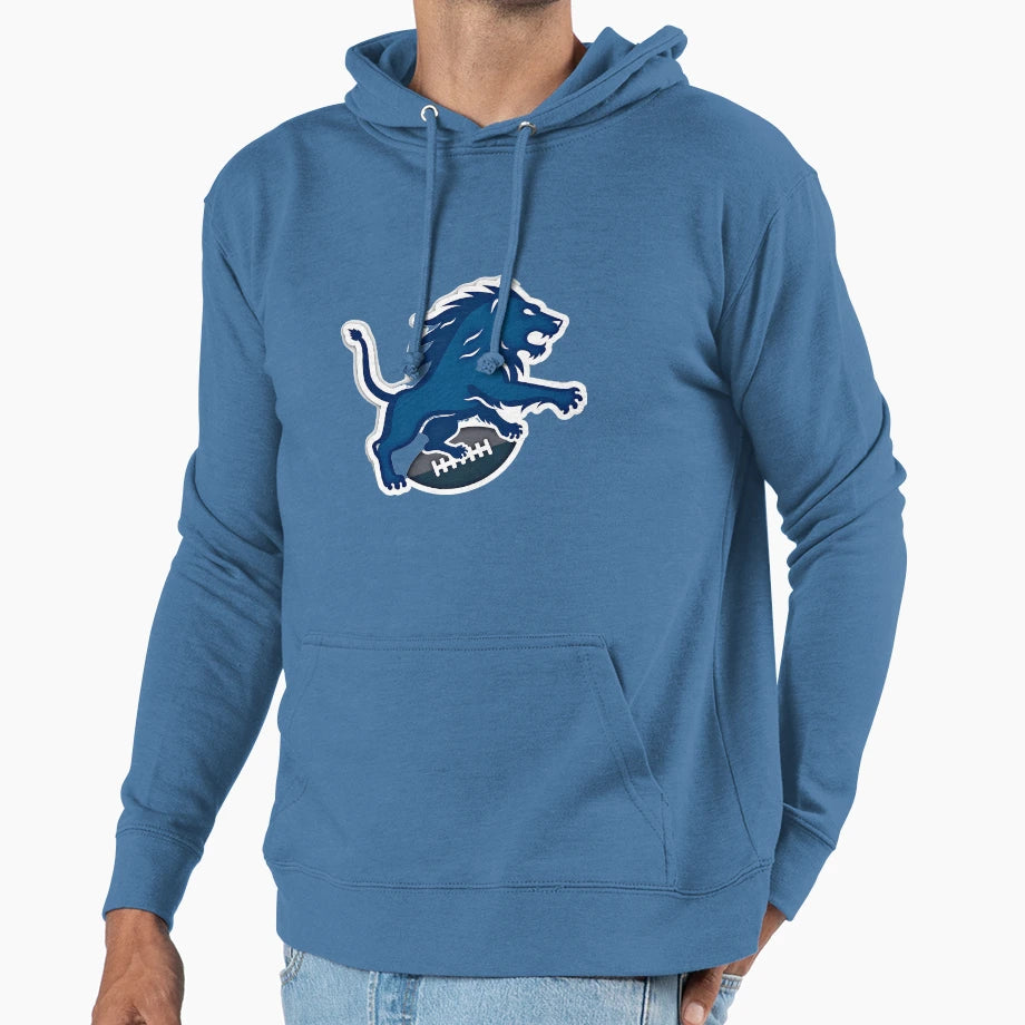 Roar Detroit Lions Football Spirit Hoodie - Minimalist Print for Adults - T-Shirt, Sweatshirt, Hoodie