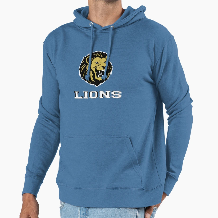 Lions Sports Team Logo Hoodie - Streetwear Style for Adults - T-Shirt, Sweatshirt, Hoodie