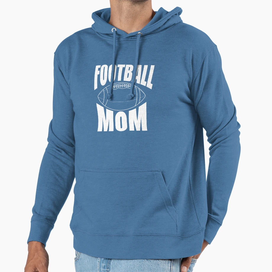 Football Mom Hoodie - Trendy Graphic for Adults - T-Shirt, Sweatshirt, Hoodie