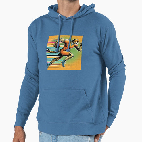 Basketball Fast Cheetah Rugby Sports Hoodie - Custom Art Print for Adults - T-Shirt, Sweatshirt, Hoodie