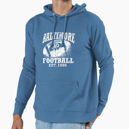 Baltimore Football Hoodie - Fun Novelty Design Men Women - T-Shirt, Sweatshirt, Hoodie