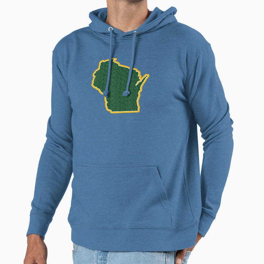 Go Pack Go Wisconsin Go Hoodie - Trendy Graphic Men Women - T-Shirt, Sweatshirt, Hoodie