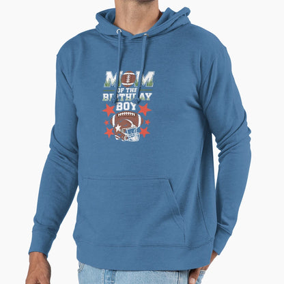 Mom Birthday Game Day Football Hoodie - Casual Everyday Wear for Adults - T-Shirt, Sweatshirt, Hoodie