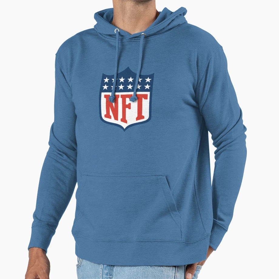 Nft Crypto Art Designed To Like Nfl Logo Hoodie - Novelty Apparel Unisex - T-Shirt, Sweatshirt, Hoodie