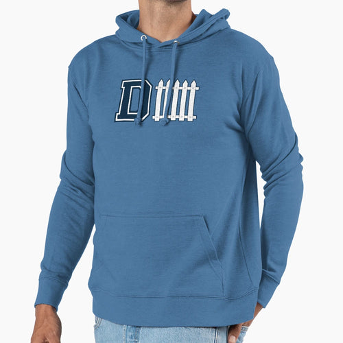 D Fence Blue Hoodie - Novelty Apparel for Adults - T-Shirt, Sweatshirt, Hoodie