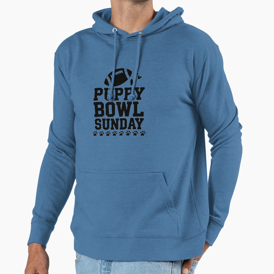 Puppy Bowl Sunday Super Football Game Hoodie - Novelty Apparel Men Women - T-Shirt, Sweatshirt, Hoodie