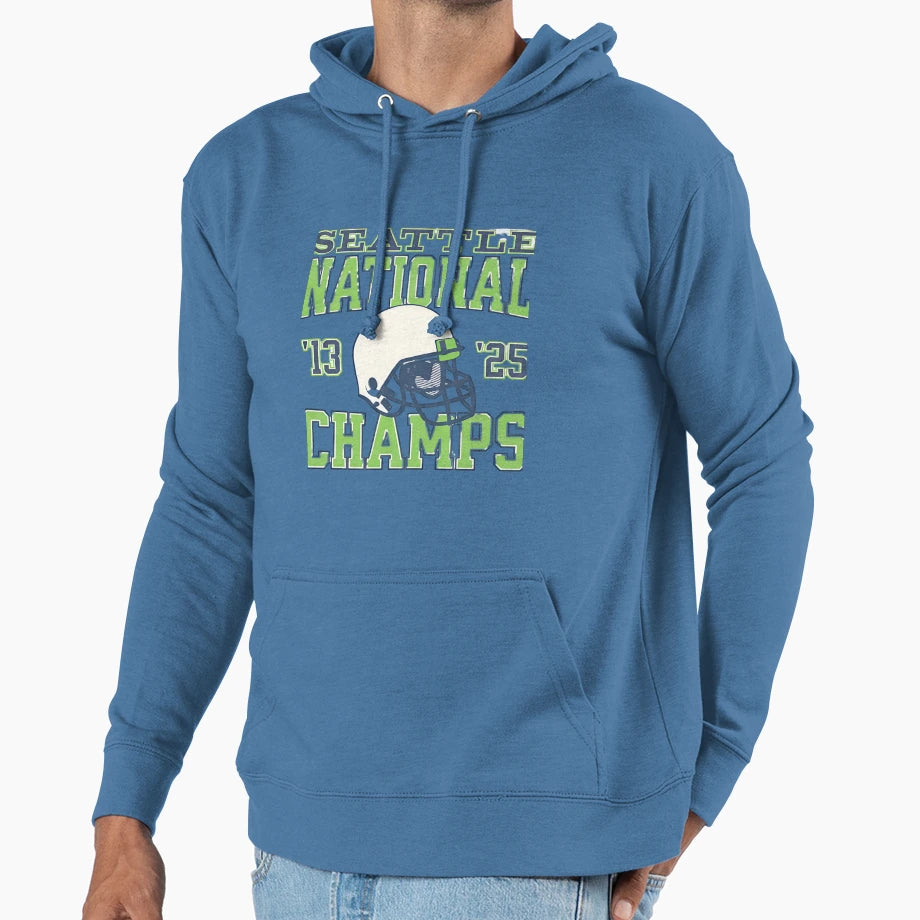 Champions Du Super Bowl Lx Des Hoodie - Custom Art Print Men Women - T-Shirt, Sweatshirt, Hoodie