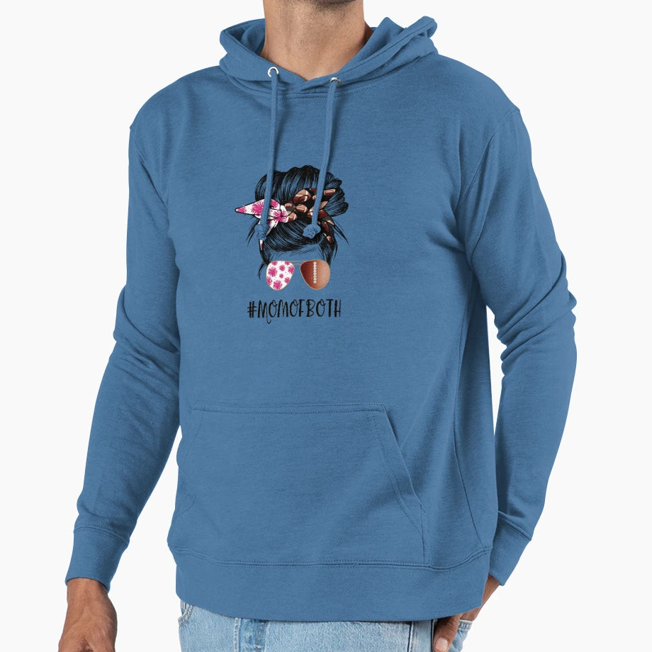 Womans Mother Both Cheer Nad Footbal T T-Shirt - Streetwear Style Unisex - T-Shirt, Sweatshirt, Hoodie