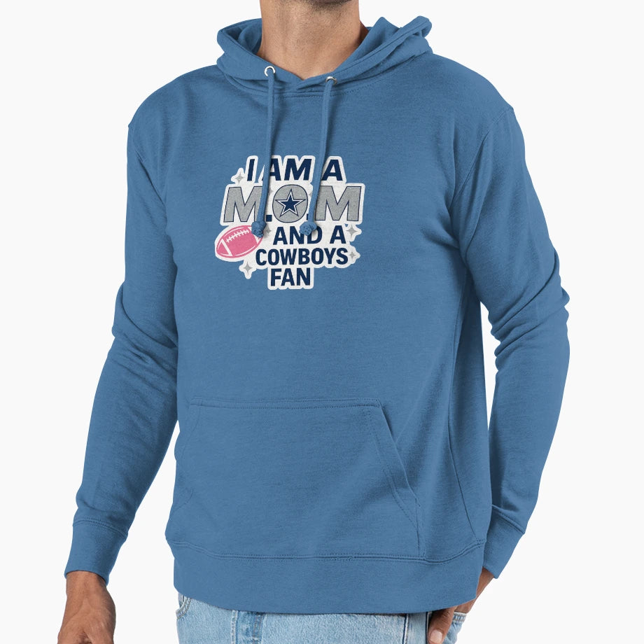 M O M Mode Activated Dallas Cowboys Female Hoodie - Unique Graphic Unisex - T-Shirt, Sweatshirt, Hoodie