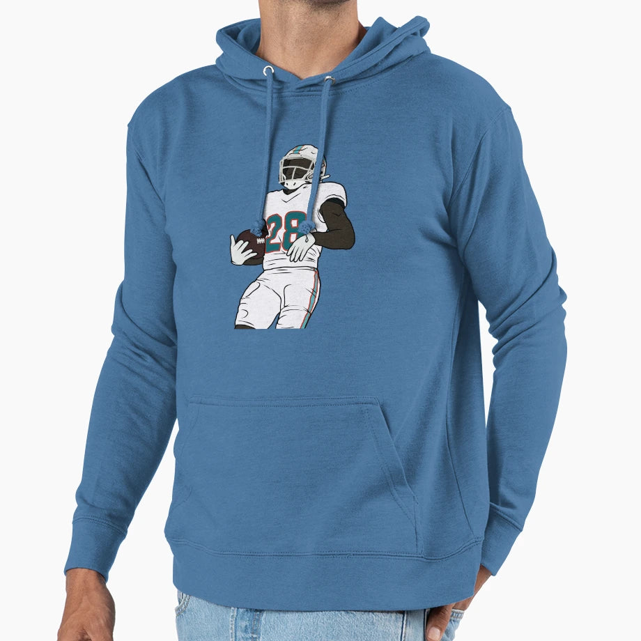 Devon Achane Celebration Hoodie - Trendy Graphic Men Women - T-Shirt, Sweatshirt, Hoodie