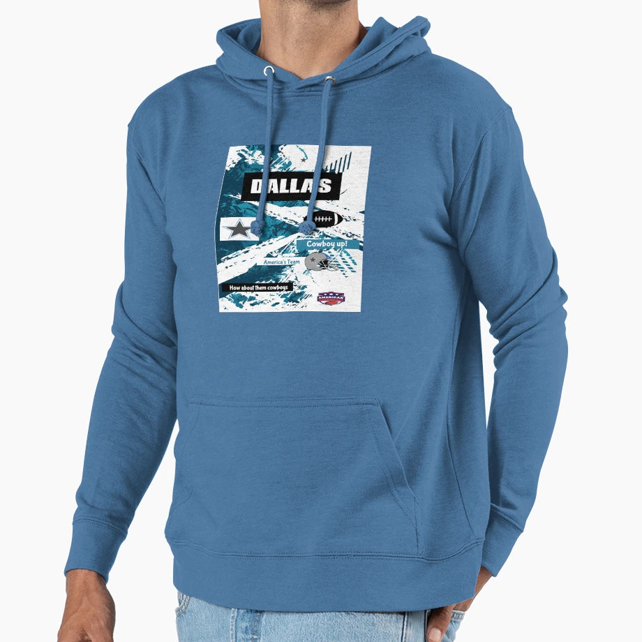 American Football Dallas Hoodie - Fun Novelty Design for Adults - T-Shirt, Sweatshirt, Hoodie