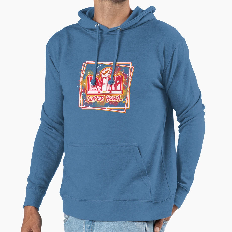 Super Bowl 2024 Chiefs Hoodie - Fun Novelty Design for Adults - T-Shirt, Sweatshirt, Hoodie