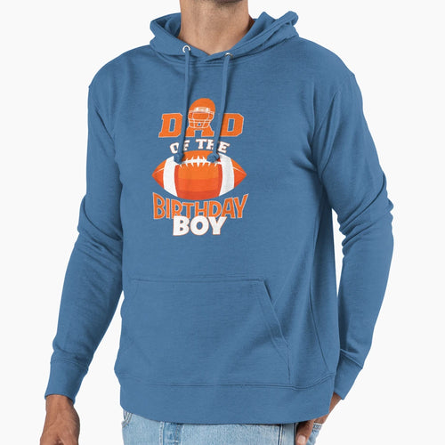 Dad Birthday American Football Party Hoodie - Minimalist Print Unisex - T-Shirt, Sweatshirt, Hoodie