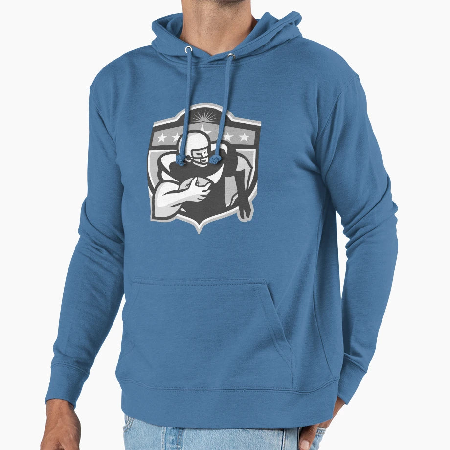 American Gridiron Wide Receiver Hoodie - Aesthetic Graphic for Adults - T-Shirt, Sweatshirt, Hoodie