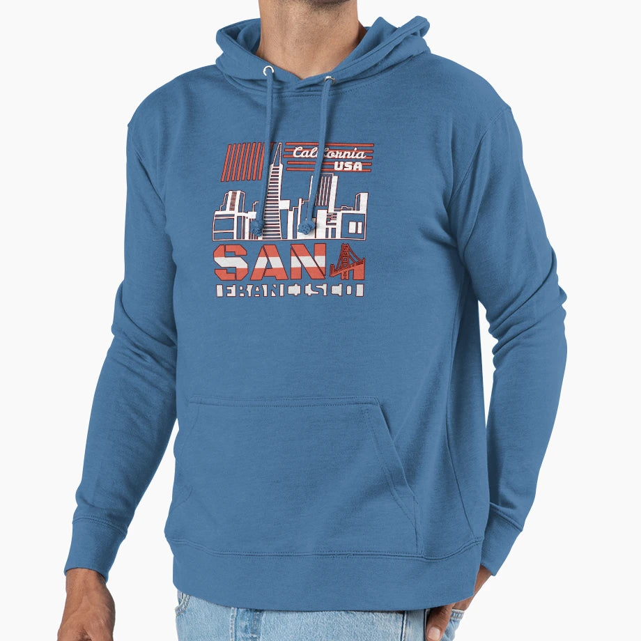 City San Francisco California Usa Hoodie - Minimalist Print Men Women - T-Shirt, Sweatshirt, Hoodie