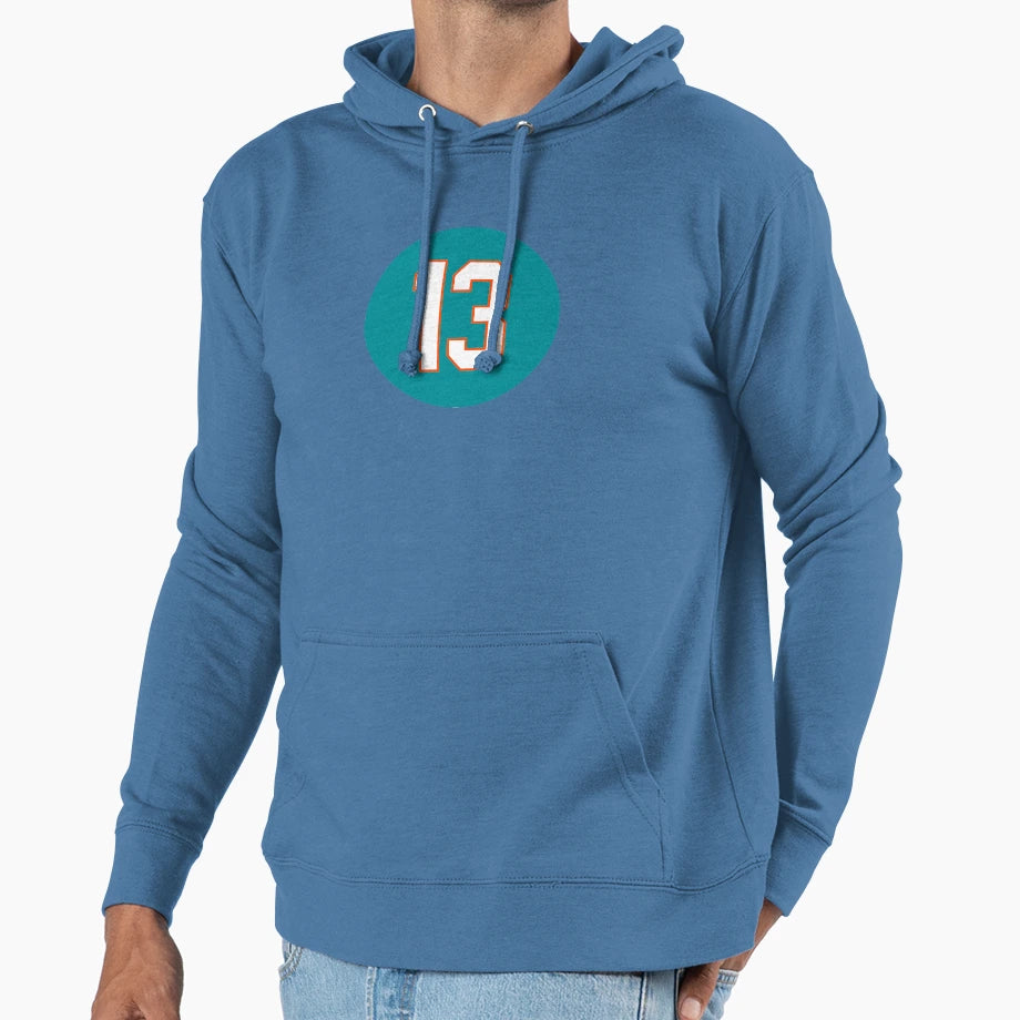 Dan Marino Number 13 Jersey Miami Hoodie - Trendy Graphic Men Women - T-Shirt, Sweatshirt, Hoodie