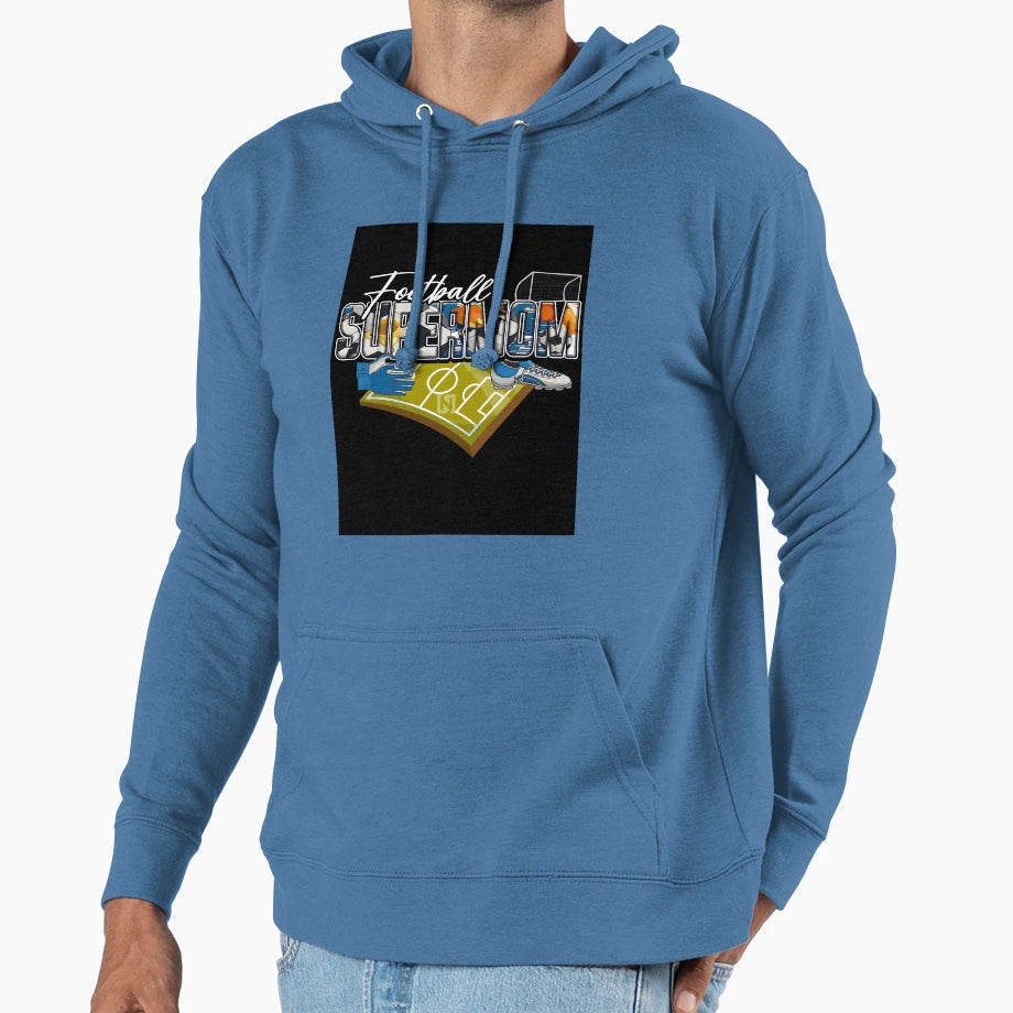 Football Supermom Cheering And Off Field Hoodie - Unique Graphic Men Women - T-Shirt, Sweatshirt, Hoodie