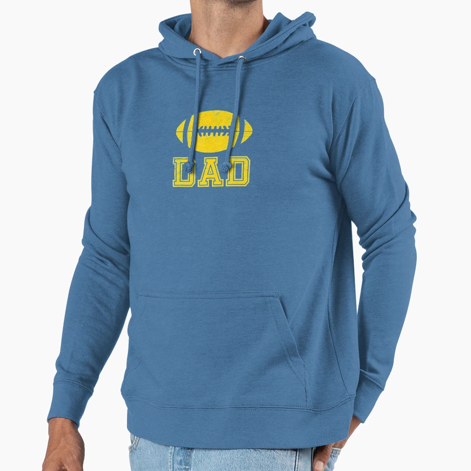 Football Dad Hoodie - Unique Graphic Men Women - T-Shirt, Sweatshirt, Hoodie