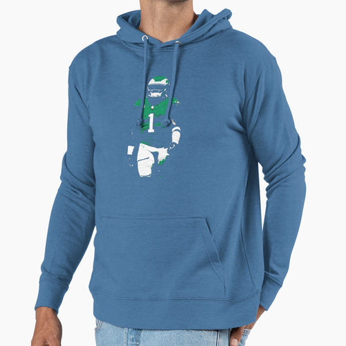JH 1 Philly Football Stencil Tribute Hoodie - Graphic Print for Adults - T-Shirt, Sweatshirt, Hoodie