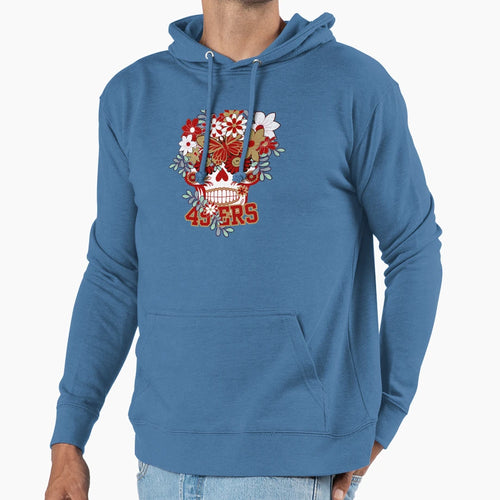 San Francisco 49Ers Scull Hoodie - Fun Novelty Design Unisex - T-Shirt, Sweatshirt, Hoodie