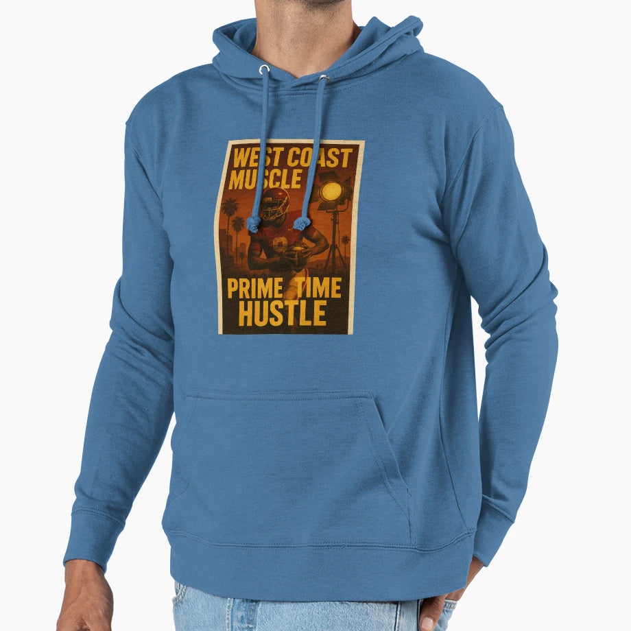 College West Coast Muscle Prime Time Hoodie - Minimalist Print Unisex - T-Shirt, Sweatshirt, Hoodie