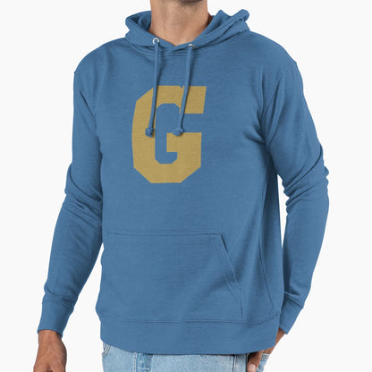 Alphabet Gold G Sports Letter G Hoodie - Minimalist Print for Adults - T-Shirt, Sweatshirt, Hoodie