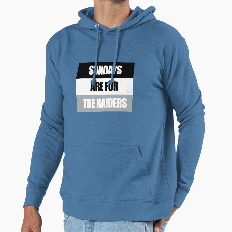 Sundays Are Raiders Hoodie - Aesthetic Graphic Men Women - T-Shirt, Sweatshirt, Hoodie