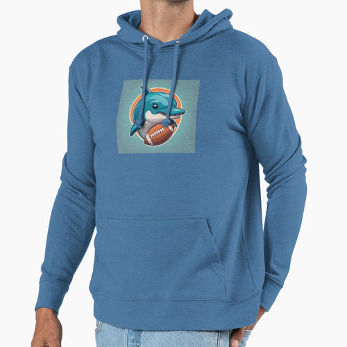 Dolphin Hoodie - Minimalist Print for Adults - T-Shirt, Sweatshirt, Hoodie
