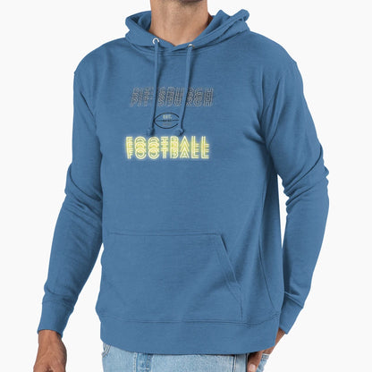 Pittsburgh Football Throwback 80S Hoodie - Unique Graphic Men Women - T-Shirt, Sweatshirt, Hoodie