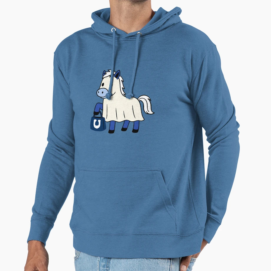 Indianapolis Colts Ghost Hoodie - Fun Novelty Design for Adults - T-Shirt, Sweatshirt, Hoodie