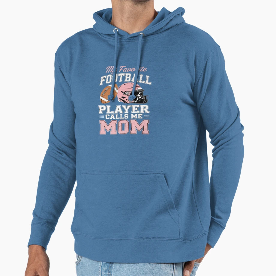 My Favorite Football Player Calls Me Hoodie - Minimalist Print Men Women - T-Shirt, Sweatshirt, Hoodie