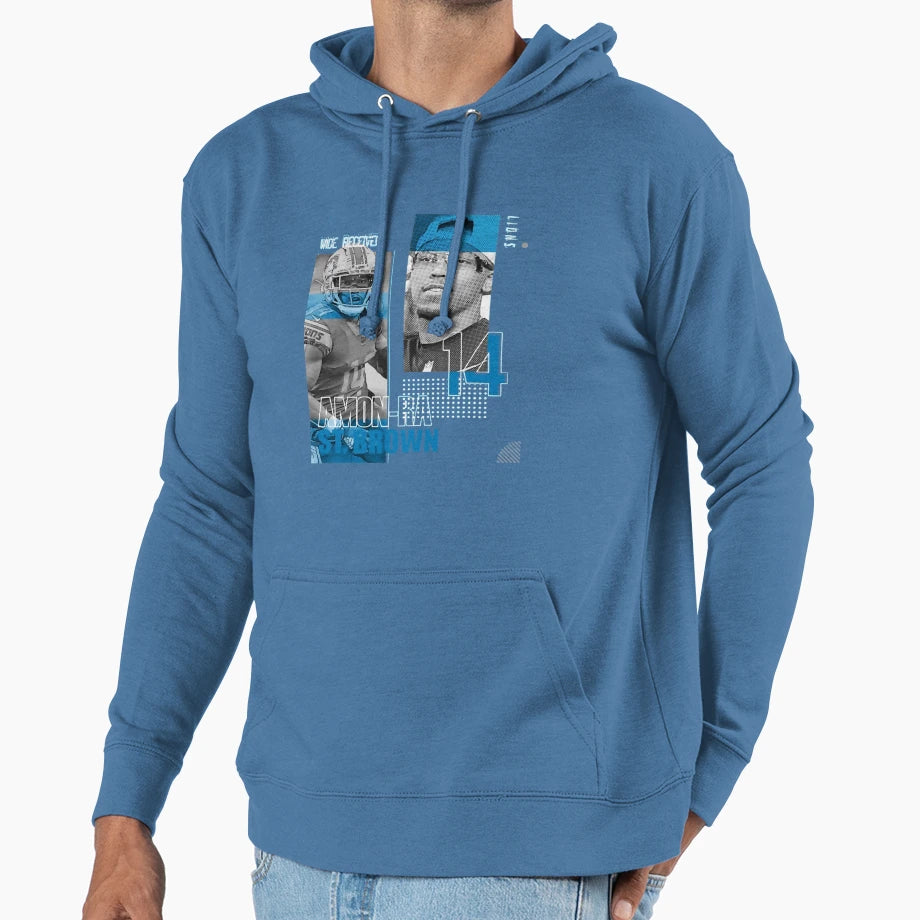 Amon Sport Ra St Brown Football Paper Hoodie - Trendy Graphic for Adults - T-Shirt, Sweatshirt, Hoodie