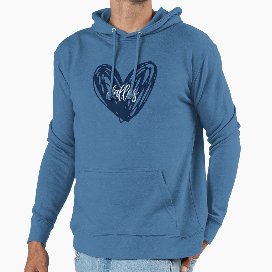 Dallas Cowboys Heart Hoodie - Fun Novelty Design Men Women - T-Shirt, Sweatshirt, Hoodie