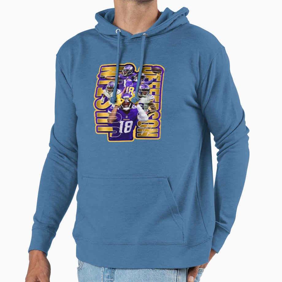 JJ Football Star Artwork Hoodie - Casual Everyday Wear Unisex - T-Shirt, Sweatshirt, Hoodie