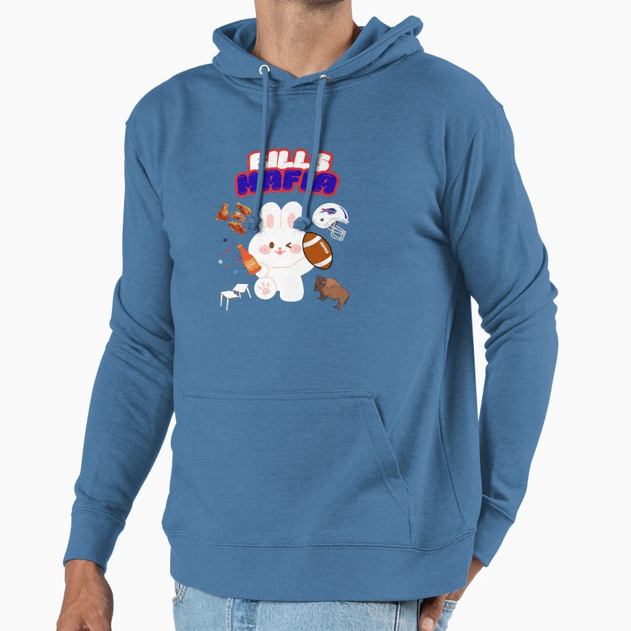 Bills Mafia Bunny Hoodie - Casual Everyday Wear Unisex - T-Shirt, Sweatshirt, Hoodie