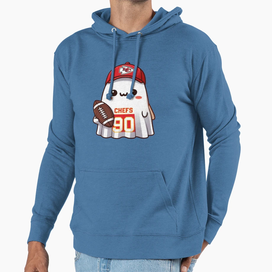 Kc Chief Halloween Ghost Hoodie - Graphic Print for Adults - T-Shirt, Sweatshirt, Hoodie