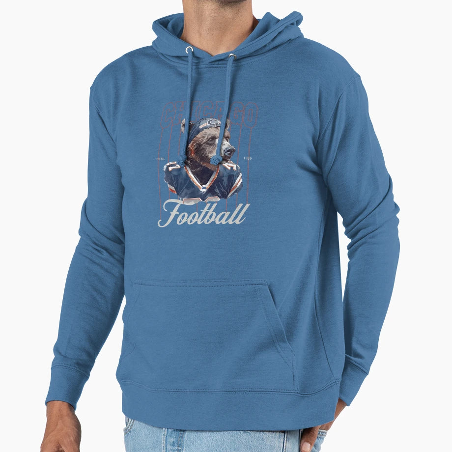 Chicago Football 2D Hoodie - Custom Art Print Men Women - T-Shirt, Sweatshirt, Hoodie
