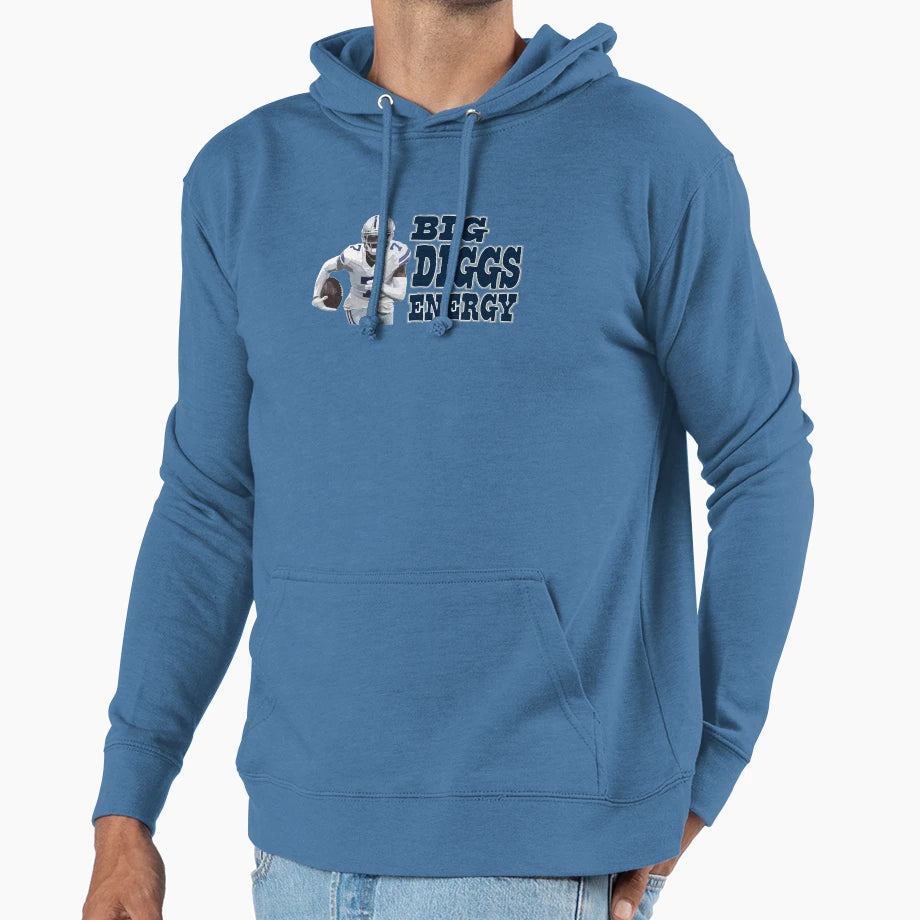 Big Diggs Energy Hoodie - Custom Art Print for Adults - T-Shirt, Sweatshirt, Hoodie