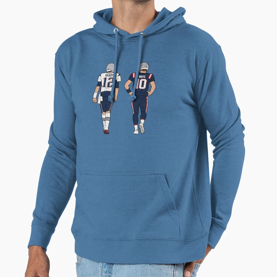 Drake Maye And Tb12 Hoodie - Fun Novelty Design Men Women - T-Shirt, Sweatshirt, Hoodie