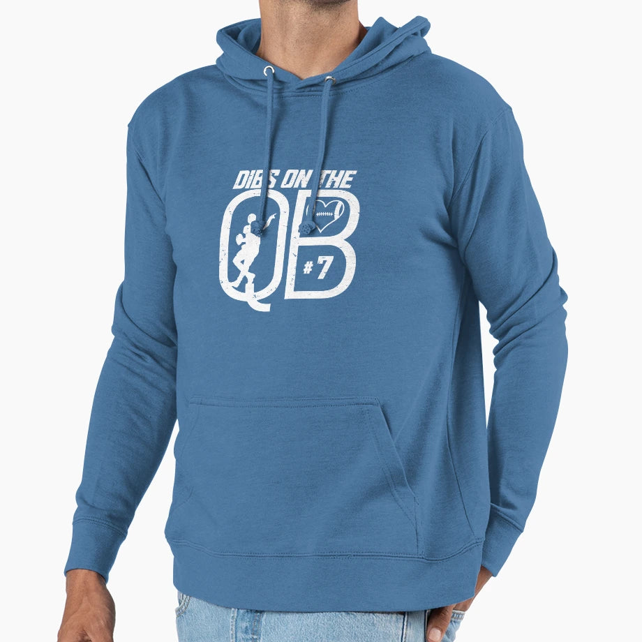 Dibs Football Quarterback Qb 7 Hoodie - Aesthetic Graphic Men Women - T-Shirt, Sweatshirt, Hoodie