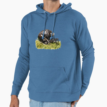 American Football Helmet Hoodie - Casual Everyday Wear Men Women - T-Shirt, Sweatshirt, Hoodie