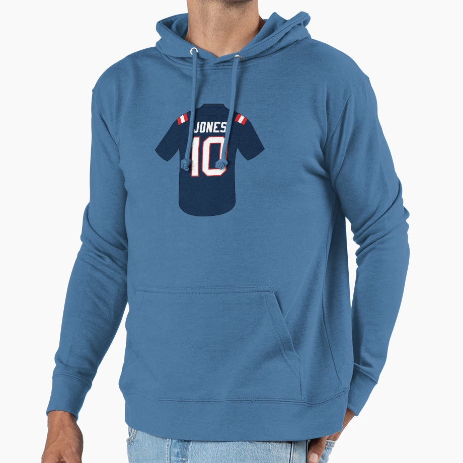 Mac Jones Jersey Number 10 Hoodie - Novelty Apparel for Adults - T-Shirt, Sweatshirt, Hoodie